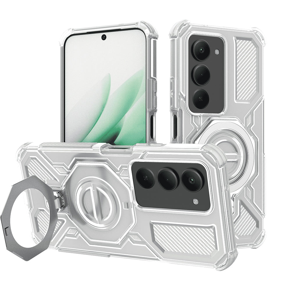 Husa de protectie Techsuit Carbon Shield PRO compatibil cu Xiaomi Redmi 15 4G / Redmi 15 5G, Alb Transparent