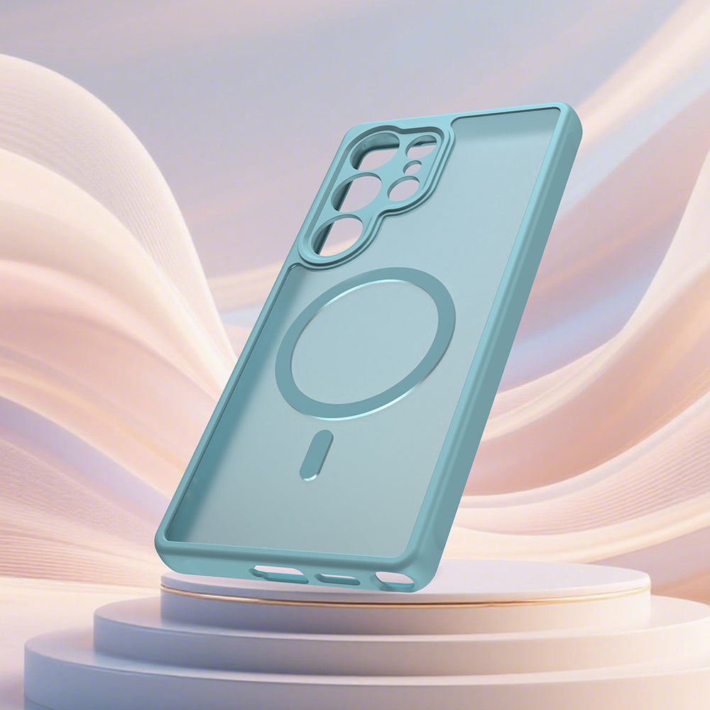 Husa de protectie Techsuit HaloFrost II MagSafe compatibil cu Samsung Galaxy S25 Ultra, Verde Menta