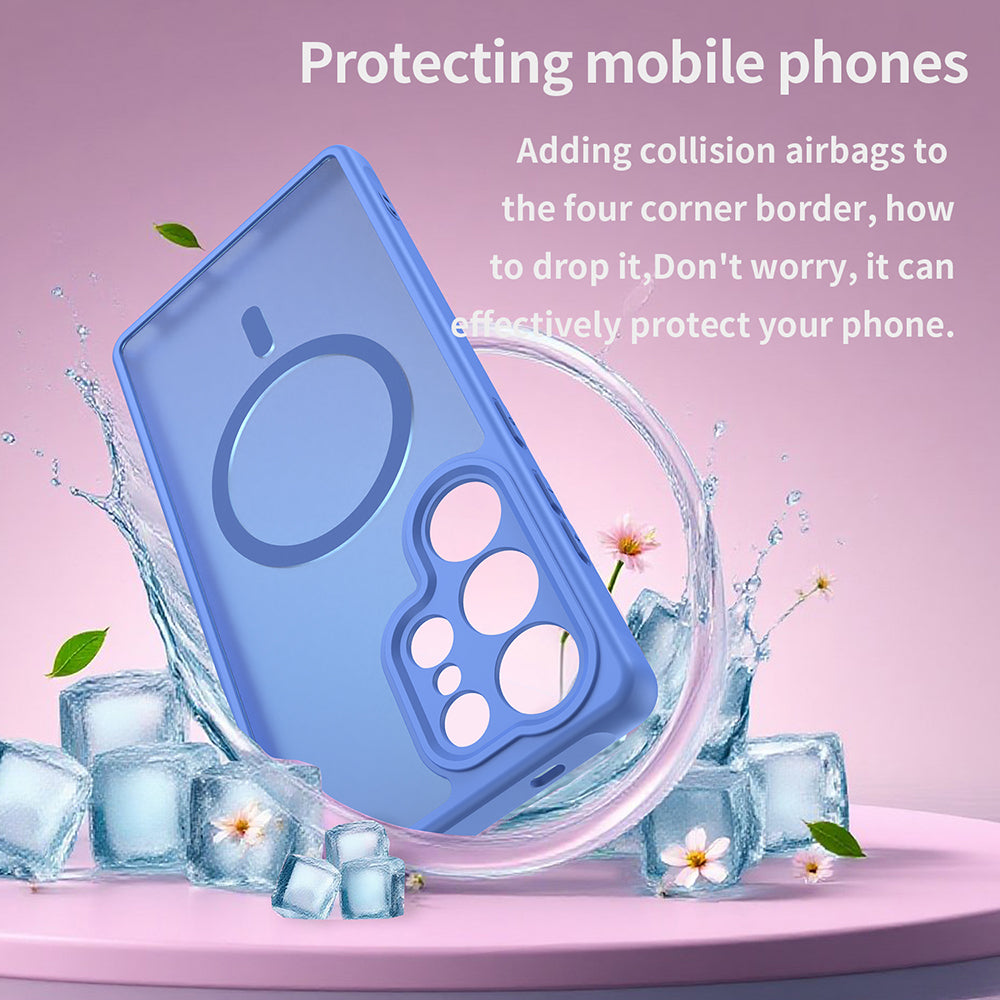 Husa de protectie Techsuit HaloFrost II MagSafe compatibil cu Samsung Galaxy S25 Ultra, Albastru Cer