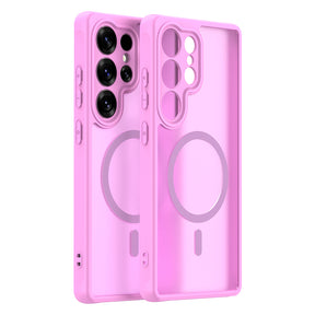 Husa de protectie Techsuit HaloFrost II MagSafe compatibil cu Samsung Galaxy S25 Ultra, Roz