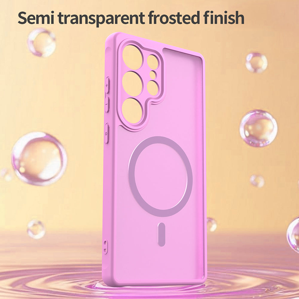 Husa de protectie Techsuit HaloFrost II MagSafe compatibil cu Samsung Galaxy S25 Ultra, Roz