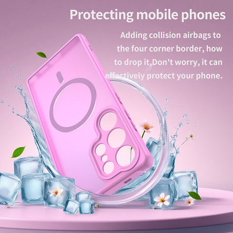 Husa de protectie Techsuit HaloFrost II MagSafe compatibil cu Samsung Galaxy S25 Ultra, Roz