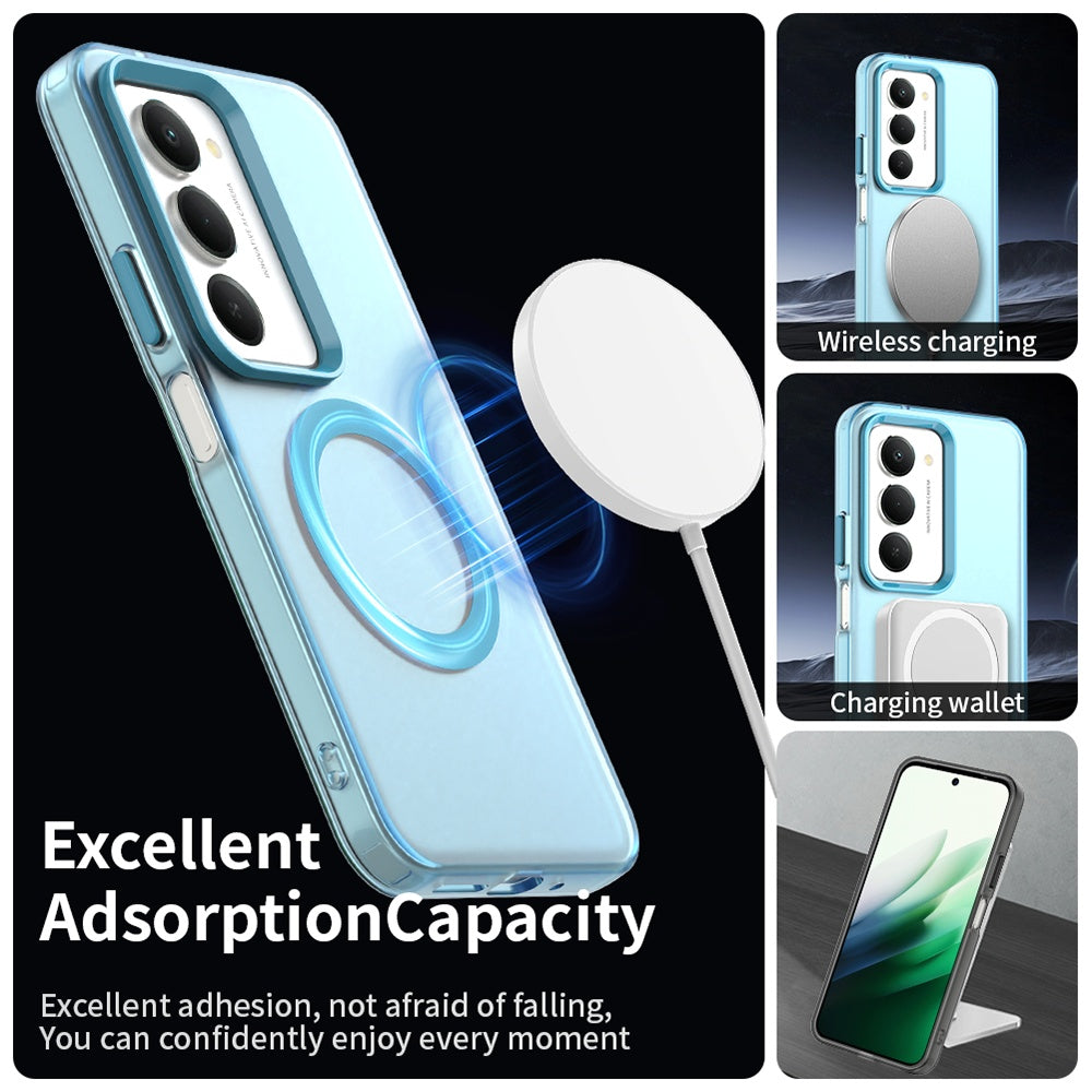 Husa de protectie Techsuit CandyCase MagSafe compatibil cu Xiaomi Redmi 15 4G / Redmi 15 5G, Albastru