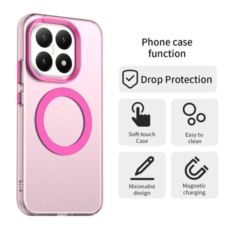 Husa de protectie Techsuit CandyCase MagSafe compatibil cu Xiaomi 15T, Roz