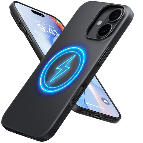 Husa de protectie Torras SlimFit MagSafe Series compatibil cu iPhone 17, Negru