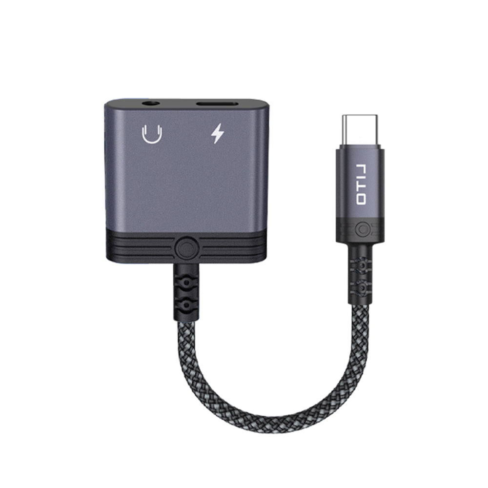 Adaptor Lito Audio Adapter (LA04T), Type-C to Jack 3.5mm, Type-C, Support Calls, Fast Charging, 60W, Negru