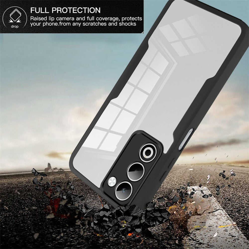 Folie de protectie Techsuit ColorVerse 360 Series + compatibil cu Oppo A5 4G / A5 5G, Albastru