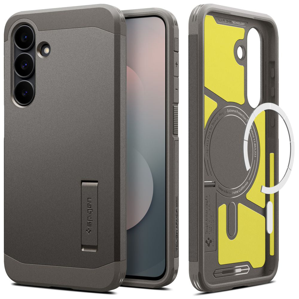 Husa de protectie Spigen Tough Armor MagSafe (ACS10030) compatibil cu Samsung Galaxy S25 FE, Gunmetal