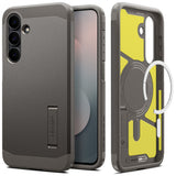 Husa de protectie Spigen Tough Armor MagSafe (ACS10030) compatibil cu Samsung Galaxy S25 FE, Gunmetal
