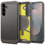 Husa de protectie Spigen Tough Armor MagSafe (ACS10030) compatibil cu Samsung Galaxy S25 FE, Gunmetal