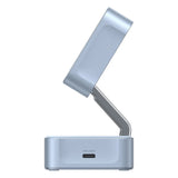 Incarcator Ugreen Wireless Charging Station W752 (55960B), MagSafe, Fast Charging, Qi2, for iPhone, AirPods, Apple Watch, 35W, Albastru