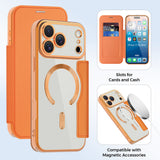 Husa de protectie Techsuit SmartMag Book compatibil cu iPhone 17 Pro Max, Portocaliu