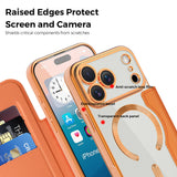 Husa de protectie Techsuit SmartMag Book compatibil cu iPhone 17 Pro Max, Portocaliu
