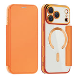 Husa de protectie Techsuit SmartMag Book compatibil cu iPhone 17 Pro Max, Portocaliu