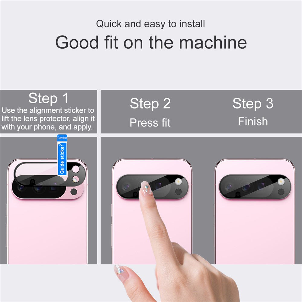 Folie de protectie Techsuit Full Camera Glass compatibil cu Google Pixel 10 Pro, Negru
