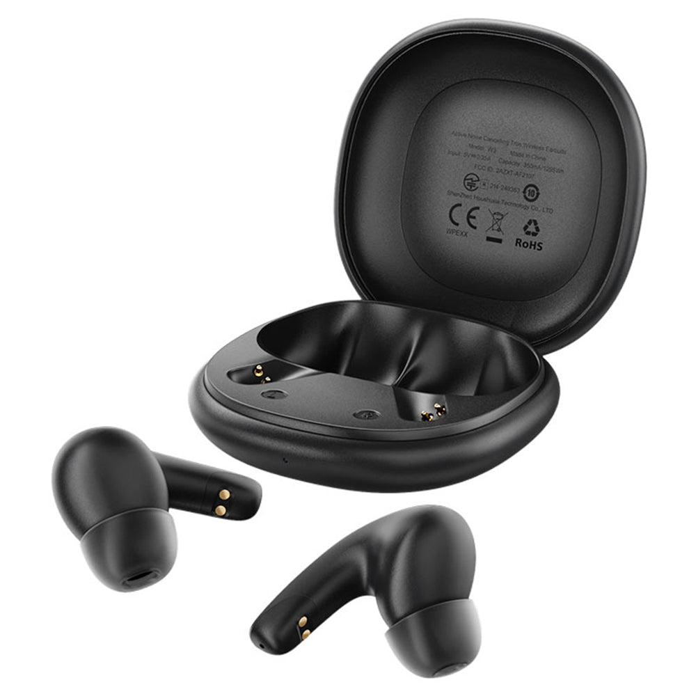 Casti Acefast (W3), Bluetooth V5.4, Active Noise Reduction, 4-Mics, ANC + ENC, IPX4, 350mAh, Negru