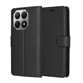 Husa de protectie Techsuit Leather Folio compatibil cu Xiaomi 15T, Negru