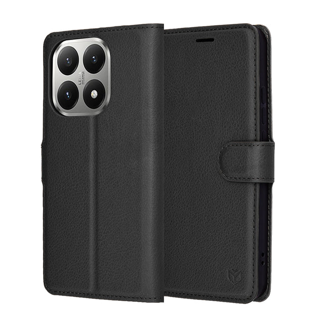 Husa de protectie Techsuit Leather Folio compatibil cu Xiaomi 15T, Negru