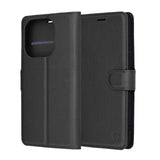Husa de protectie Techsuit Leather Folio compatibil cu Xiaomi 15T, Negru