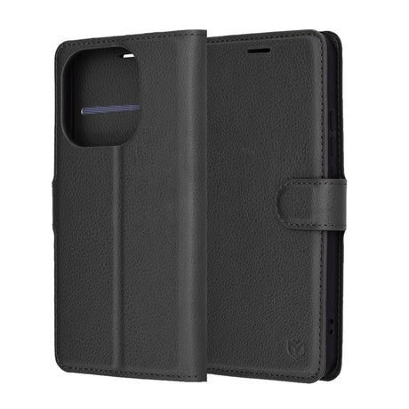 Husa de protectie Techsuit Leather Folio compatibil cu Xiaomi 15T, Negru