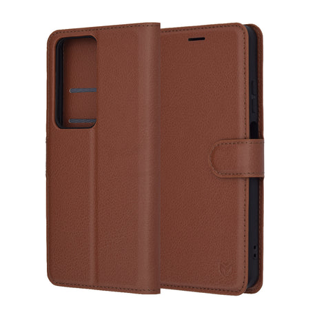 Husa de protectie Techsuit Leather Folio compatibil cu Oppo A5 4G / A5 5G, Maro