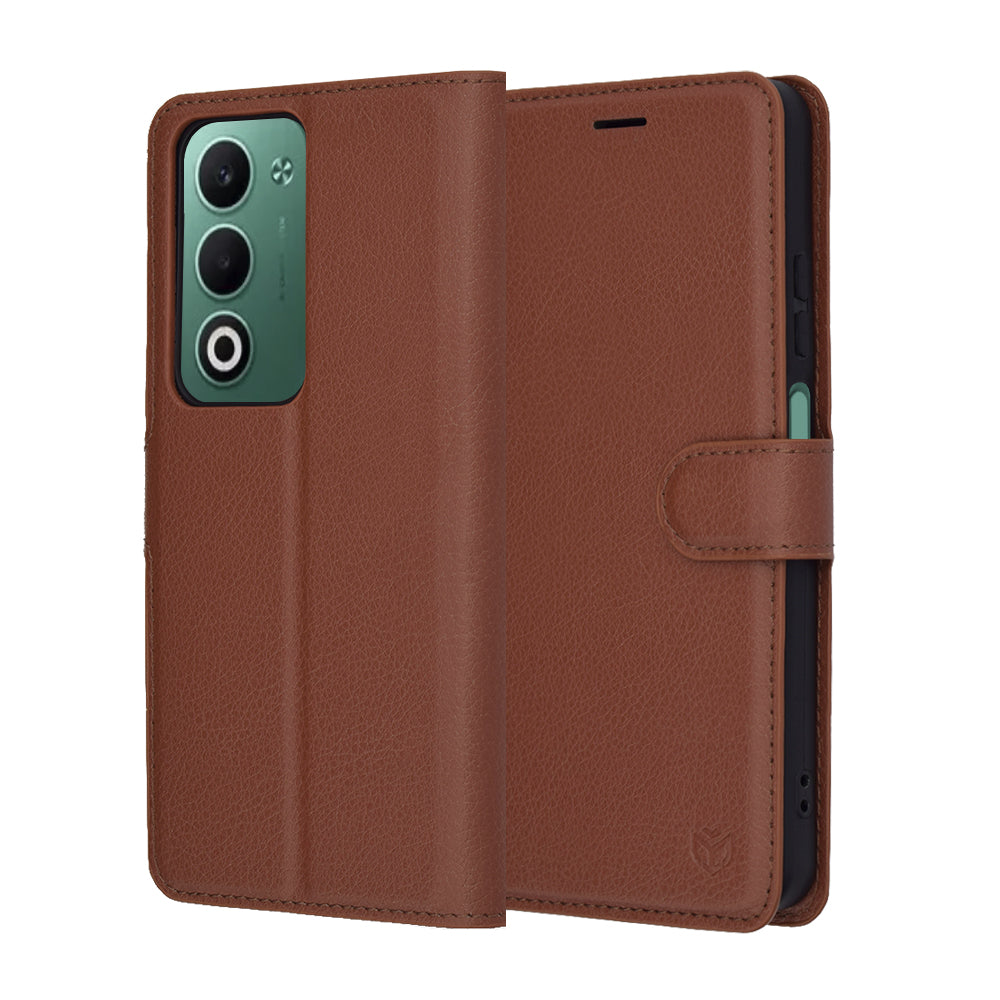 Husa de protectie Techsuit Leather Folio compatibil cu Oppo A5 4G / A5 5G, Maro