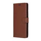 Husa de protectie Techsuit Leather Folio compatibil cu Samsung Galaxy S25 FE, Maro