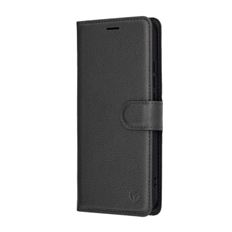 Husa de protectie Techsuit Leather Folio compatibil cu Oppo Reno14 F / Reno14 FS 5G, Negru