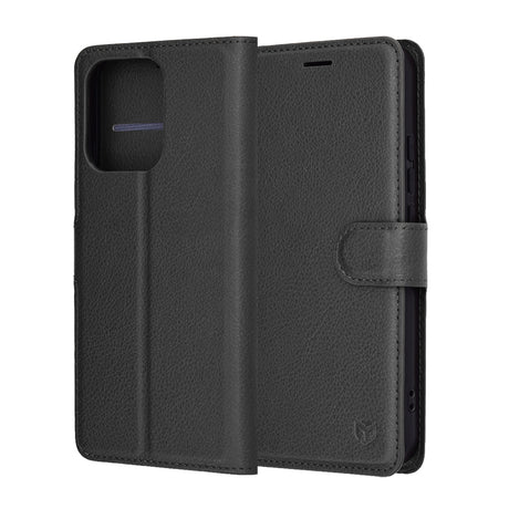 Husa de protectie Techsuit Leather Folio compatibil cu Oppo Reno14 F / Reno14 FS 5G, Negru