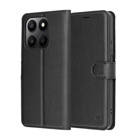 Husa de protectie Techsuit Leather Folio compatibil cu Honor 400 Smart 5G / 400 Smart 4G / X7d 4G, Negru