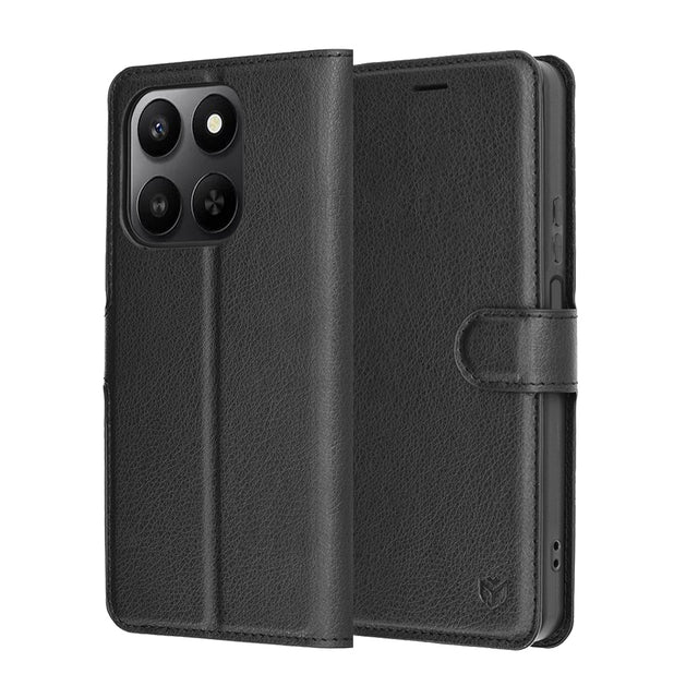 Husa de protectie Techsuit Leather Folio compatibil cu Honor 400 Smart 5G / 400 Smart 4G / X7d 4G, Negru