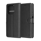 Husa de protectie Techsuit Leather Folio compatibil cu Honor 400 Smart 5G / 400 Smart 4G / X7d 4G, Negru