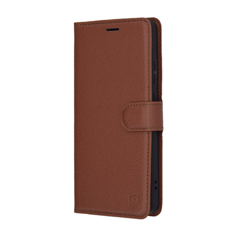 Husa de protectie Techsuit Leather Folio compatibil cu Motorola Moto G86 Power, Maro