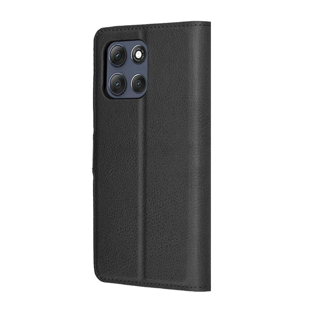 Husa de protectie Techsuit Leather Folio compatibil cu Motorola Moto G86 Power, Negru