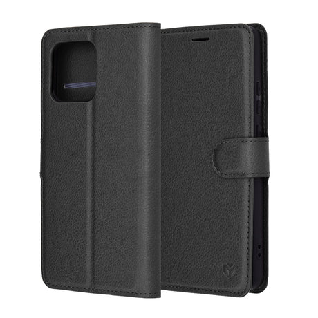 Husa de protectie Techsuit Leather Folio compatibil cu Motorola Moto G86 Power, Negru