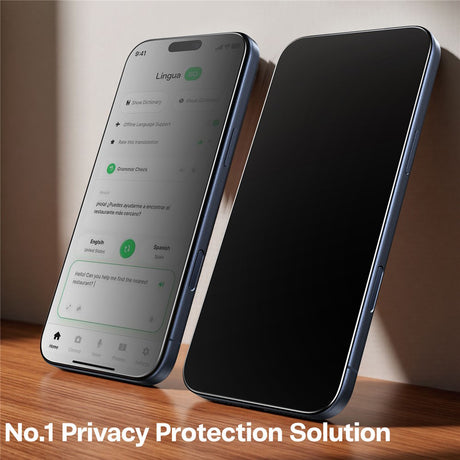Folie de protectie Torras GlassGo Install Master Privacy compatibil cu iPhone 17 Air, Negru