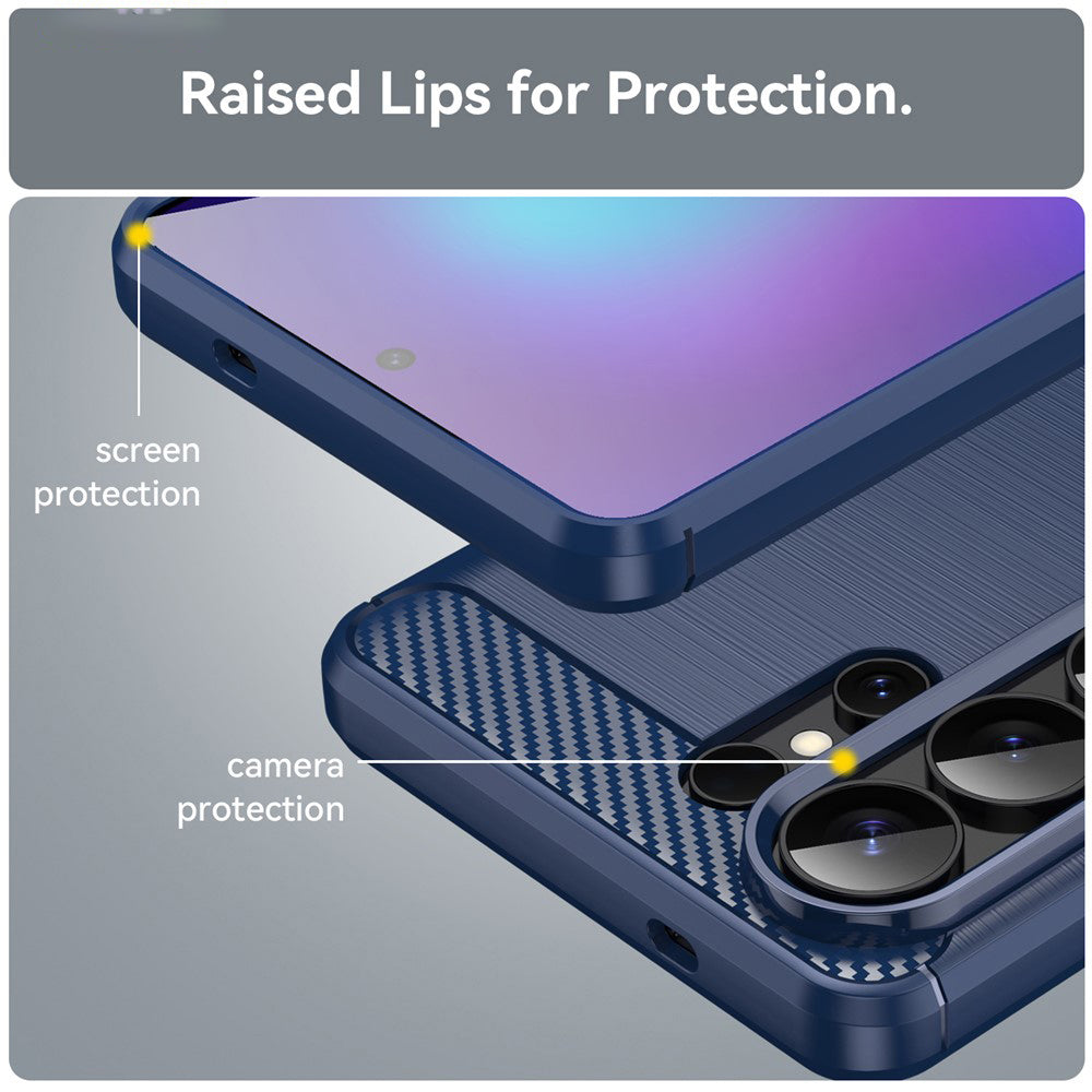 Husa de protectie Techsuit Carbon Silicone compatibil cu Samsung Galaxy S26 Ultra, Albastru