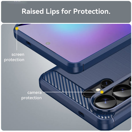 Husa de protectie Techsuit Carbon Silicone compatibil cu Samsung Galaxy S26 Ultra, Albastru