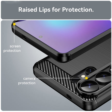 Husa de protectie Techsuit Carbon Silicone compatibil cu Samsung Galaxy S26 Ultra, Negru