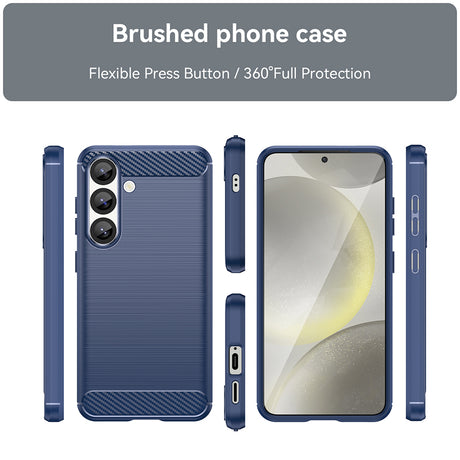 Husa de protectie Techsuit Carbon Silicone compatibil cu Samsung Galaxy S26, Albastru