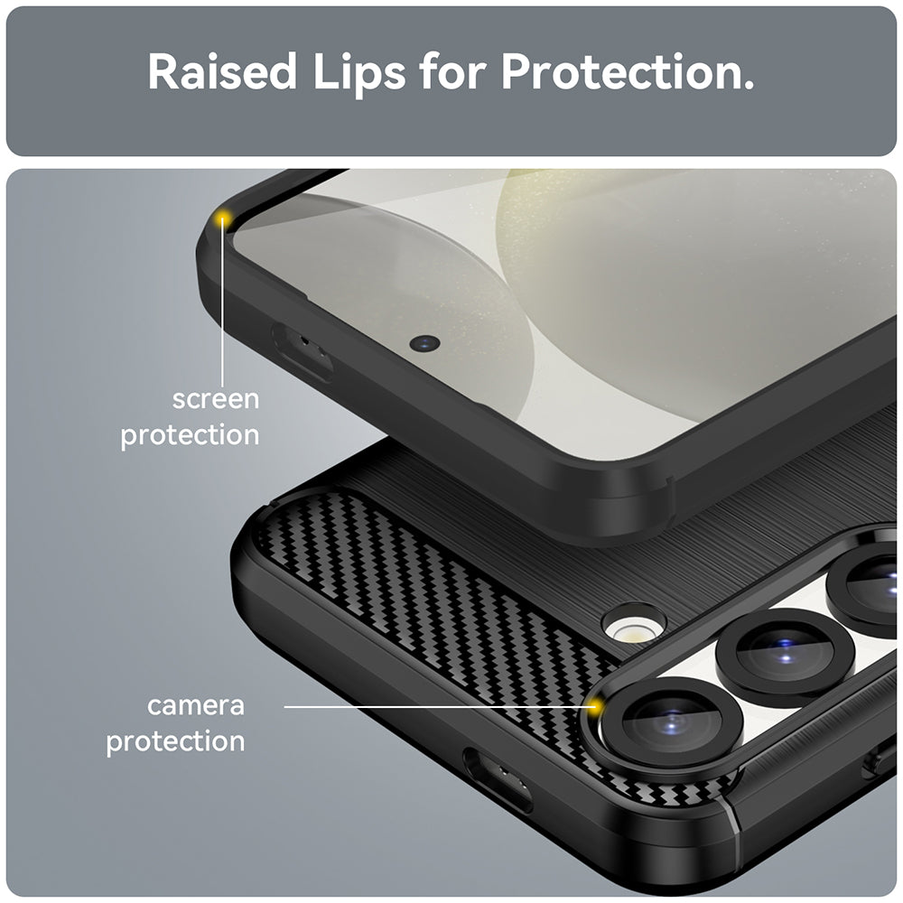 Husa de protectie Techsuit Carbon Silicone compatibil cu Samsung Galaxy S26, Negru