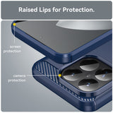 Husa de protectie Techsuit Carbon Silicone compatibil cu Xiaomi 15T Pro, Albastru