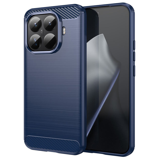 Husa de protectie Techsuit Carbon Silicone compatibil cu Xiaomi 15T Pro, Albastru