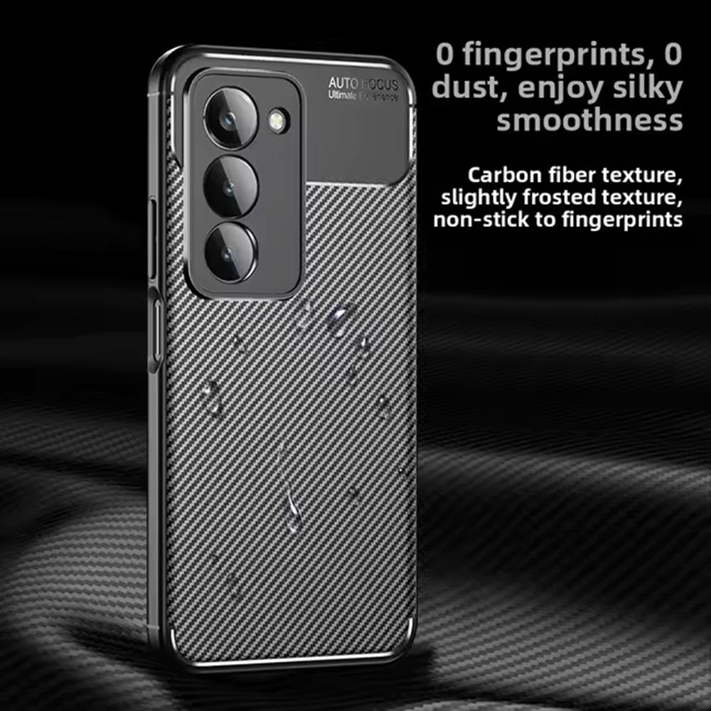 Husa de protectie Techsuit CarbonFiber compatibil cu Xiaomi Redmi 15 4G / Redmi 15 5G, Negru