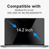 Husa de protectie MacBook Techsuit VisionProX Anti-Blue Light compatibil cu MacBook Pro 14" (2023 / 2024 / 2025 / 2026), Transparent Mat