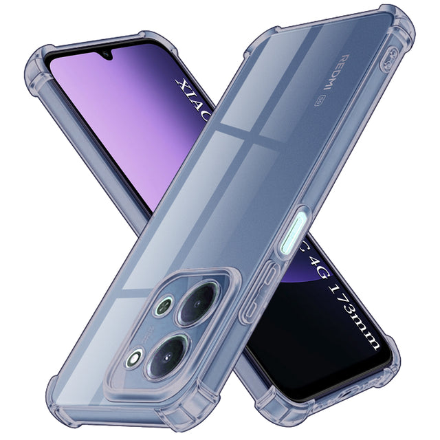 Husa de protectie Techsuit Shockproof Clear Silicone compatibil cu Xiaomi Redmi 15C 4G / Redmi 15C 5G, Negru Fumuriu