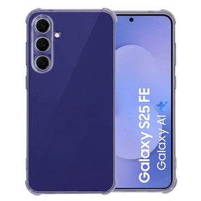 Husa de protectie Techsuit Shockproof Clear Silicone compatibil cu Samsung Galaxy S25 FE, Negru Fumuriu