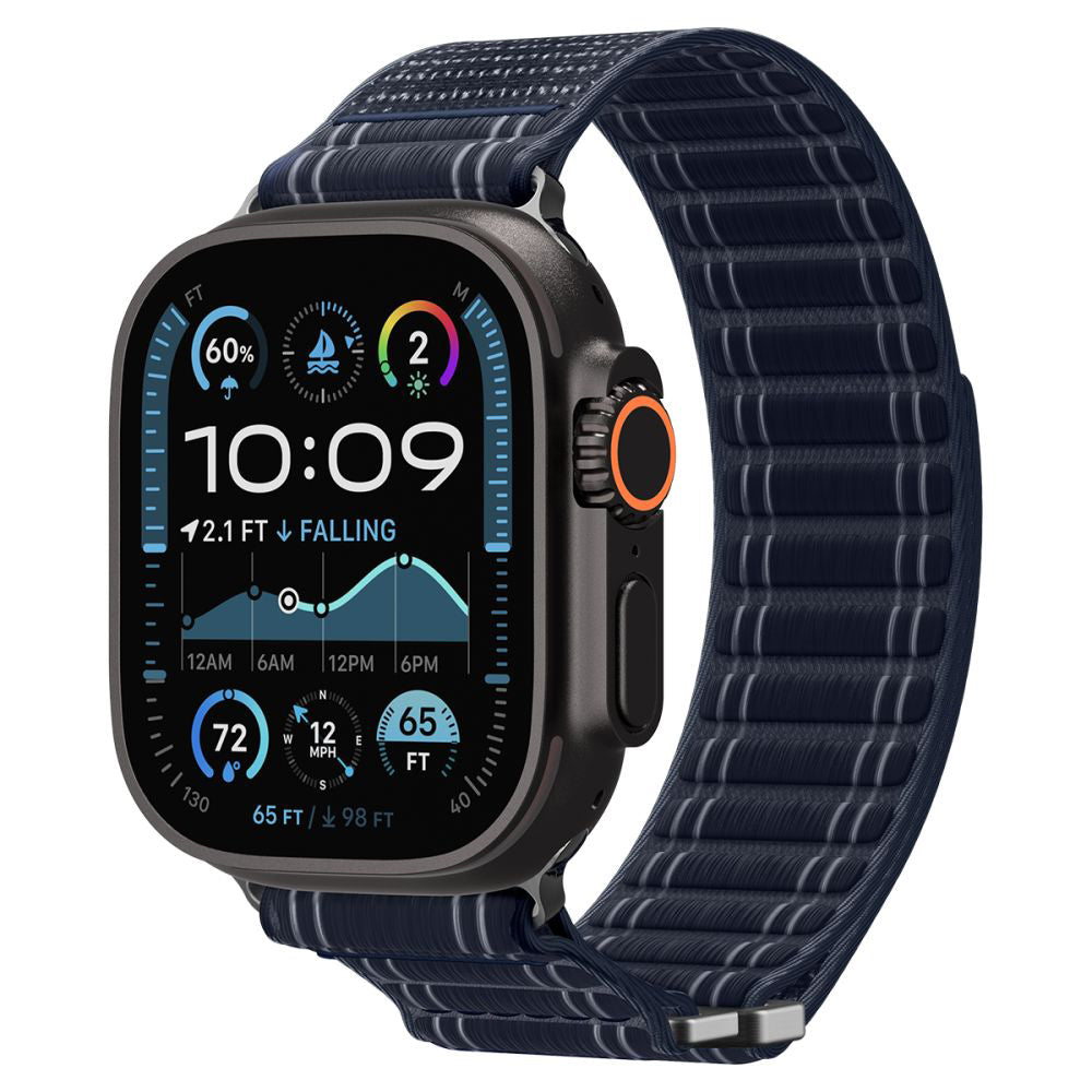 Curea smartwatch Spigen Watchband WBF0 (AMP10143) compatibil cu Apple Watch 8/9/10/11/SE/SE 2/SE 3/Ultra/Ultra 2/Ultra 3 (44/45/46/49mm), Bleumarin