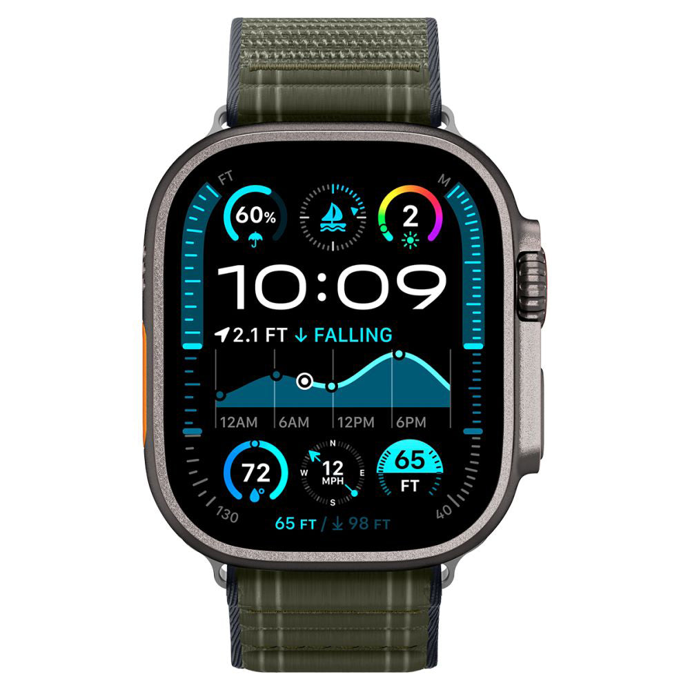 Curea smartwatch Spigen Watchband WBF0 (AMP10142) compatibil cu Apple Watch 8/9/10/11/SE/SE 2/SE 3/Ultra/Ultra 2/Ultra 3 (44/45/46/49mm), Verde
