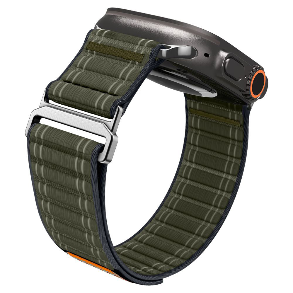 Curea smartwatch Spigen Watchband WBF0 (AMP10142) compatibil cu Apple Watch 8/9/10/11/SE/SE 2/SE 3/Ultra/Ultra 2/Ultra 3 (44/45/46/49mm), Verde
